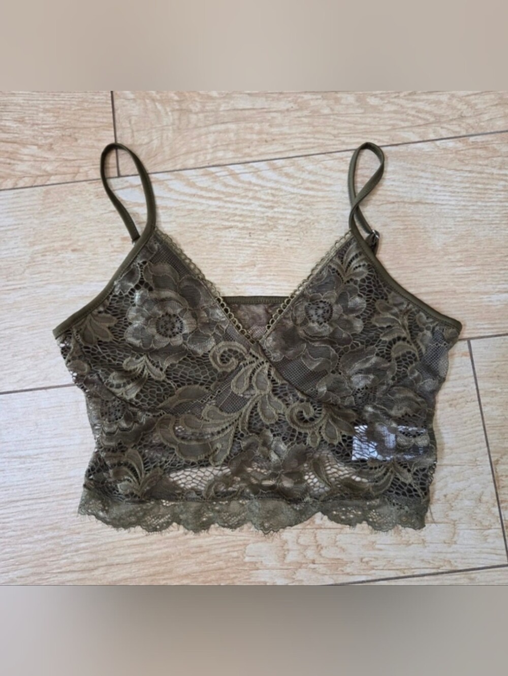 Shein green bralette size small